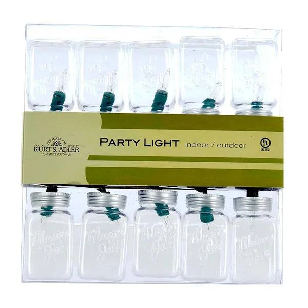 Kurt S. Adler Mason Jar Light String (37196) 9 Kurt S. Adler Mason Jar Light String (37196) - Image 7
