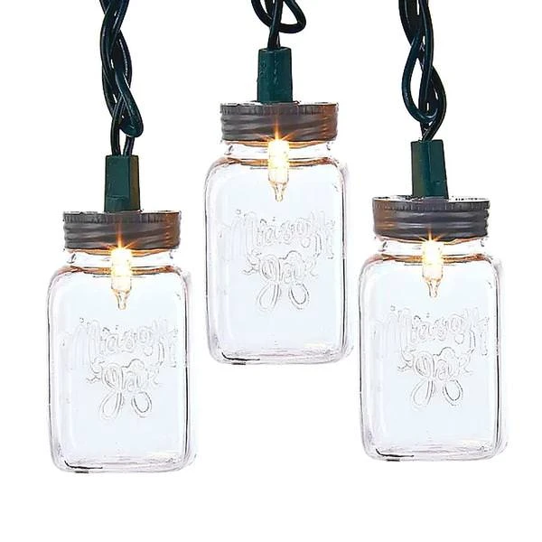 Kurt S. Adler Mason Jar Light String (37196) 4 Kurt S. Adler Mason Jar Light String (37196) - Image 2